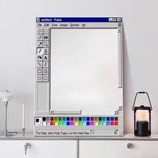 그림판 거울 벽걸이 특이한 액자거울 카페 인테리어 포토존, 테두리 없는 거울, 30x40cm