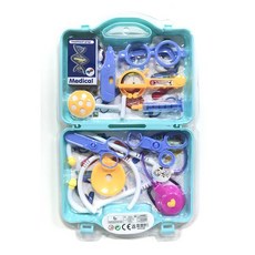 小胡玩具 手提包醫生組 醫具組 醫生玩具 扮家家酒 兒童玩具 (電子發票), 藍綠-盒損, 1個, 藍綠