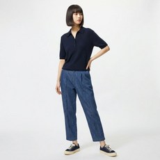유니클로 여성 코튼 릴랙스 앵클 데님 팬츠 바지 가벼운 no.1785243