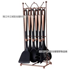 純白矽膠廚具7件套組, 純黑7件套貼掛, 1套