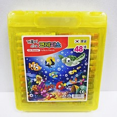 [재고정리특가상품] 48색크레파스 문교 거북이와친구들 크레파스 48색, 1개, 1개