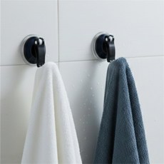 MDD 블랙 흡착행거 2p 무타공수납 욕실인테리어소품