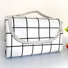 경량돗자리 감성돗자리 1인용돗자리 피크닉 대형 방수 휴대용, 그리드 아이보리(06759K)