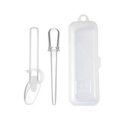 DFMEI 喂藥器嬰兒硅膠滴管式兒童液體喂藥神器勺寶寶小孩餵食器, 1個, 喂藥勺+滴管+PP盒:如圖