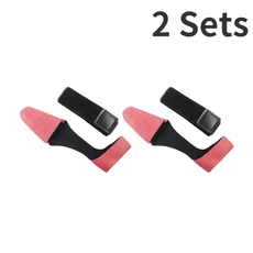 2Pcs 낚싯대 팁 상단 덮개 확장 가능한 네오프렌 낚싯대 팁 가드 보호대 + 막대 넥타이 벨트 낚시 태클 액세서리, 빨간색