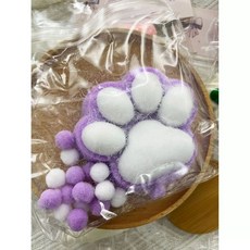 초대형 고양이 발바닥 실리콘 DIY 타바 스퀴시, 1개, F. 대형 색상 플러시 고양이 발 약 CM