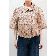 비꼴리끄 비꼴리끄원단 자수 하프 소매 점퍼 487411