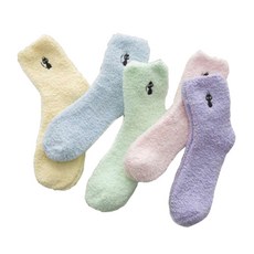 따뜻한 여성용 수면 양말 5개 세트