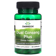 스완슨 듀얼 진생 인삼 플러스 Dual Ginseng Plus 캡슐 60정, 1개