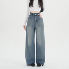 투니스 여성 루즈핏 와이드 스트레이트 데님 긴바지