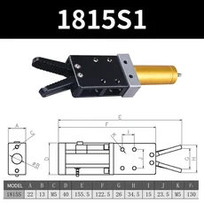 센서 로봇 암 사출 성형기 공압 호스 에어 실린더 그리퍼 클램프 1815S 시리즈, [05] 1815S1, 1개