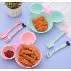 꿈꾸는아재 유아동 캐릭터 식판세트, 화이트, 1개