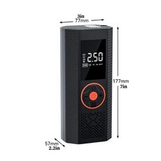 타이어 공기 주입기 무선 공구 키트 자동차 자전거 펌프 오토바이 차량 전동 스쿠터용, 1. Black, 1개