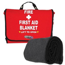 켐프 미국 구급 담요 가방 안전 및 비상 시 필수품 - 80% 울 포함 가볍고 장착 가능한 생존 장비 용품(17x4.5x12.5인치)