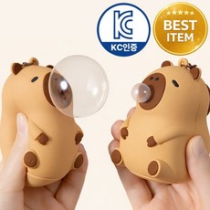 앙플러스 카피바라 말랑이 스퀴시 스트레스 해소 볼 장난감, 2개입