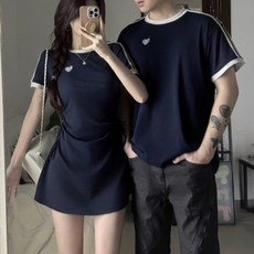 커플 시밀러룩 반팔 티셔츠 웨딩촬영 바캉스 신혼여행 원피스 긴팔 패밀리룩 드레스 하와이안 휴양지