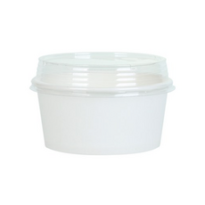 white 520cc 종이그릇 100개(투명뚜껑포함) 일회용용기, 1개, 1개