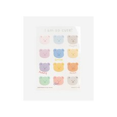 패션스타트 열전사지 아이론 스티커 큐트 베어, 1개, 혼합