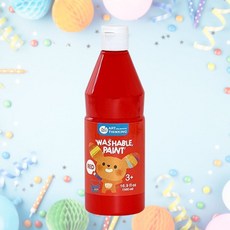 물로 지워지는 빨강 물감 워셔블페인트 500ml 공예교구 가족놀이 창의놀이, 1개