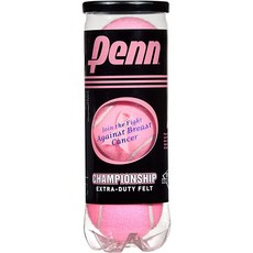 테니스용품 펜 PENN 챔피언십 핑크 분홍색 테니스 공 3개입 1캔 엑스트라 듀티 윌슨 퍼펙트 볼, 1개