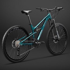 菲利普軟尾山地車速降自行車男油碟雙減震變速鋁合金成人越野單車, 1個, 響尾蛇【補土鋁架】27.5寸,30速【速降軟尾雙減震】油剎