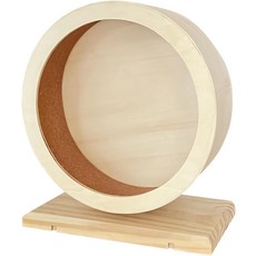 햄스터 휠 - 나무 스피너 디자인의 조용한 고슴도치 운동 스탠드 액세서리 위생 다용도 저빌 마우스에 한 반려동물, Medium size