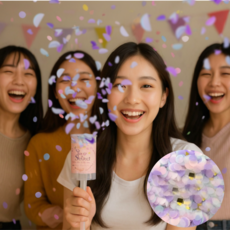 하핏랩 종이 컨페티 폭죽 웨딩 파티, 4개입, 오로라