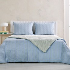 [모던하우스 인천점] 퓨어코튼 라이트 고밀도 60수 싱글 차렵이불 그린스트라이프 -[CV0226034]