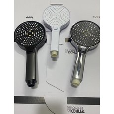 KOHLER/科勒 增壓花灑超強大出水蓮蓬頭 淋浴噴頭 浴室衛生間淋雨3檔模式手噴手持花灑, 1個, 槍灰色蓮蓬頭+軟管+免打孔底座