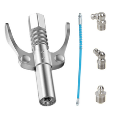 구리스 원터치 커플러 주입기 카플러 30cm 호스 3종 오일노즐, 1세트