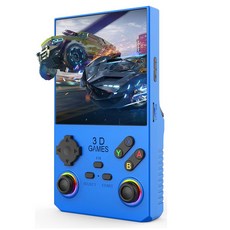 V40MAX 遊戲機 掌上遊戲機 r40s復古遊戲機 4寸高清大屏數顯 耶誕節聖誕禮物 男生男孩老公玩具禮物, 藍色【256G+40模擬器+4萬游戲】