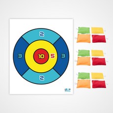 원형타겟세트 칼라빈백 12개포함, 1세트, 단일