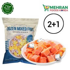 FROZEN Mixed Fruit (Mango+Dragon fruit+Papaya) 1kg / 냉동 혼합 과일, 3개