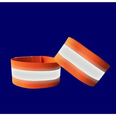 야광밴드 야광띠 반사밴드 반사띠 형광밴드 안전밴드 발광밴드 반사스트랩 야광팔찌 교통안전벨트 발목밴드, 1세트, 주황+노랑