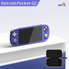 레트로이드 포켓 G2 휴대용 게임 콘솔 안드로이드 15 5.5인치 1080P AMOLED 화면 5000mAh 홀 이펙트 조이스틱 RP G2 게임 콘솔, [02] RPG2 Purple add bag