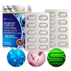 프로바이오틱스 혼합유산균 배변활동원활 유산균증식 락토바실러스, 1박스, 60정