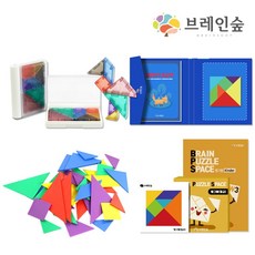 플라스틱 3D입체 자석 칠교놀이 워크북세트 도형퍼즐 유아교구 아동센터 수업용