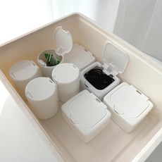 소품케이스 화장대용 정리함 욕실수납 면봉화장솜케이스, 상세페이지 참조, 1개