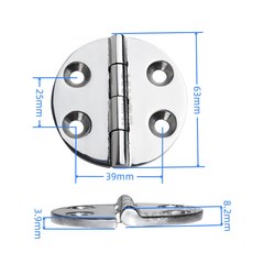 316不鏽鋼 64mm 圓形加厚鉸鏈 船舶遊艇船用合頁 五金配件, 64mm圓形合頁,圓形合頁&316不鏽鋼