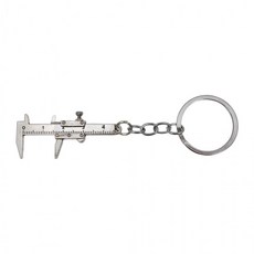 길이 측정 미니 캘리퍼스 키링 열쇠고리 두께측정기기 눈금자 측정공구, 1개