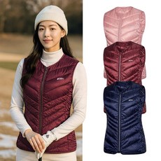 비티알 비티알 여성 겨울 웰론 보온 퀄팅 골프 경량 패딩 조끼 BSC072SV4W