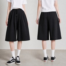 여자 반바지 와이드 버뮤다 팬츠 7부 베이잉
