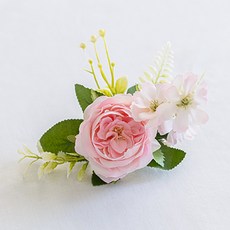 러블리 로즈 플라워 커튼집게 13cm 인테리어 조화 소품 커튼장식 꾸미기, 3개, 핑크