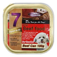 강아지 사각캔 소고기 100g 1P 반려견 습식 사료 간식/강아지캔 강아지간식, 1개