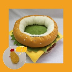 OB11 호환 햄버거 침대 침구 세트 구관 인형 소품 구체관절 홈데코, 키가 최대 15cm인 인형용, 쇠고기 버거