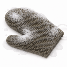 피니시웰 샤워 글러브 반영구 실리콘 벌집 tpu 샤워 장갑 고리 증정, 그레이, 1개, 1개입