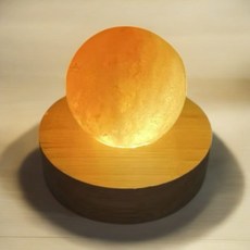 迷你鹽燈 有球必應 心想事成 LED底座 小夜燈 超低特惠 招財 鹽燈, 有球必應款