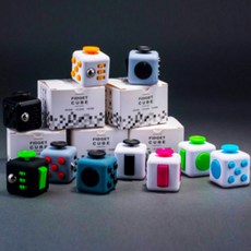 정품 피젯큐브 스트레스해소 집중력향상, 화이트/핑크, 1개