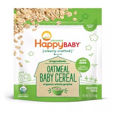 해피베이비 클리얼리 크래프트 시리얼 어린이 분말 식품 198g, 1개, 오트밀(Oatmeal)