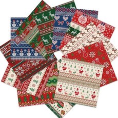 크리스마스 스크랩북 종이 30.5 x 30.5cm(12 x 12x2.54cm) 레드 & 그린 메리 크리스마스 패턴 공예 종이 패드 24 양면 스크랩북 종이 패드 휴일 카드 제작, WW198